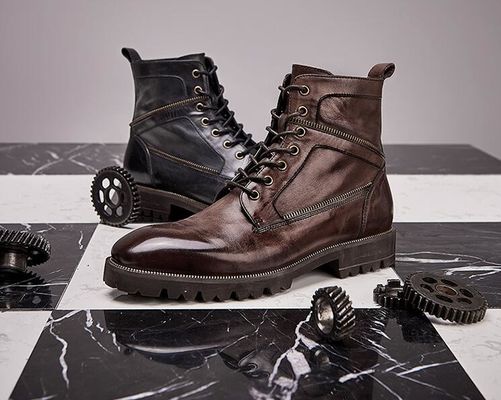 Comfortabele herfst mannen laarzen ademend mannen high top casual schoenen