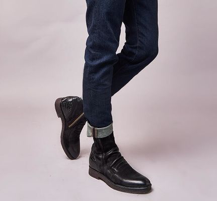 Goodyear Welded Lederschoenen, Retro Mens Brogue Chelsea laarzen