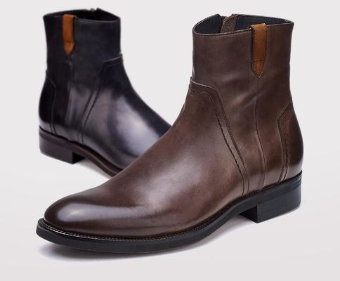 Britse gesneden vrijetijdsboots voor mannen enkelschoenen met puntige tenen Brogue-stijl Chelsea-schoenen
