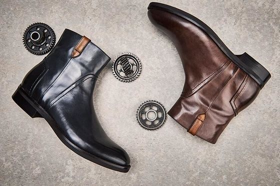 Britse gesneden vrijetijdsboots voor mannen enkelschoenen met puntige tenen Brogue-stijl Chelsea-schoenen