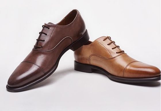 Zaken / Bruiloft Mensenjurken Schoenen Stier Echt Lederen Lace Up Brogues