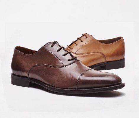 Zaken / Bruiloft Mensenjurken Schoenen Stier Echt Lederen Lace Up Brogues