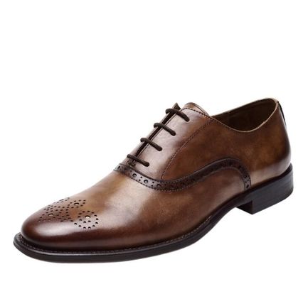 Lace Up Men Brogue Schoenen Low Luxury Heel Dress Schoenen Met 37 - 48 maat