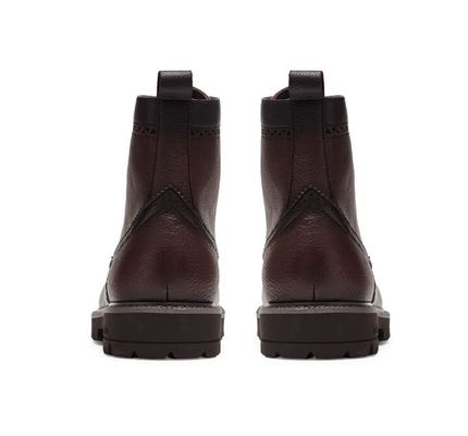 Zwart / Bruin Mensen Leer Brogue enkel laarzen Puntige Toe Mode Stijl