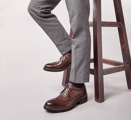 Klassieke bruidsleer mannen schoenen, lace up mannen casual leren schoenen