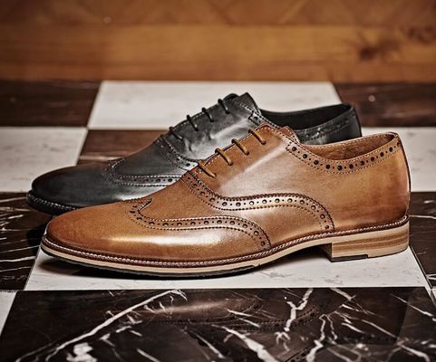 Gepersonaliseerde mannen bruidsjurk schoenen handgemaakte full grain leder Goodyear gewelt schoenen
