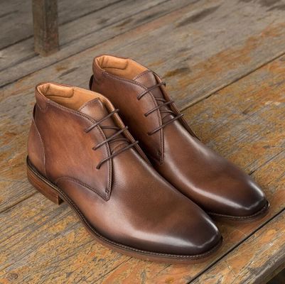 Chukka Suede Lederen Mensen Lederen Casual Schoenen Bruin Mensen Lace Up Dress Boots