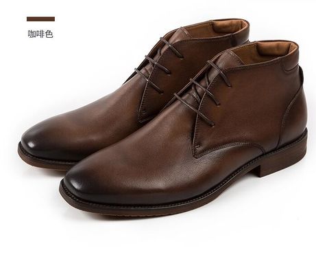Chukka Suede Lederen Mensen Lederen Casual Schoenen Bruin Mensen Lace Up Dress Boots