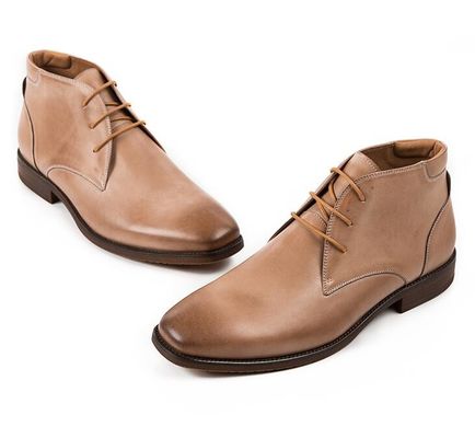 Chukka Suede Lederen Mensen Lederen Casual Schoenen Bruin Mensen Lace Up Dress Boots