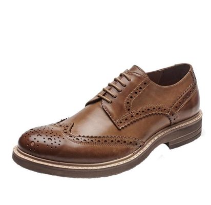 Handgemaakte gebrand mens formele lederen schoenen, op maat gemaakt mens bruine kanten up dress schoenen