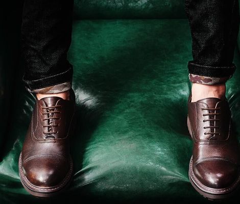 Geweven Formal Mensen Lederen Kleding Schoenen Elegante Goodyear Welted Schoenen Met Twee Hoofd Toe