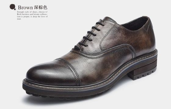 Geweven Formal Mensen Lederen Kleding Schoenen Elegante Goodyear Welted Schoenen Met Twee Hoofd Toe