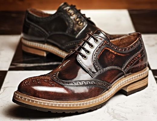 Mode Italiaanse ontwerper mannen Formele jurk schoenen Echt leer plat Luxe trouw schoenen