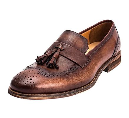 Lente / Herfst Bruine Mensen Geweven Lederschoenen Voor Feest