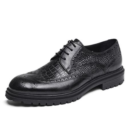 Comfortabele Mensen Leer Loafers Zomer Duurzame Mensen Bruin Slip On Dress Schoenen