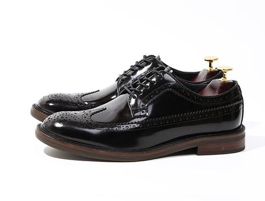 Brand Italiaanse Mensen Lederschoenen Platte Schoenen Zwarte Slip On Dress Schoenen