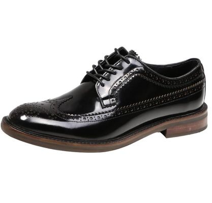 Brand Italiaanse Mensen Lederschoenen Platte Schoenen Zwarte Slip On Dress Schoenen