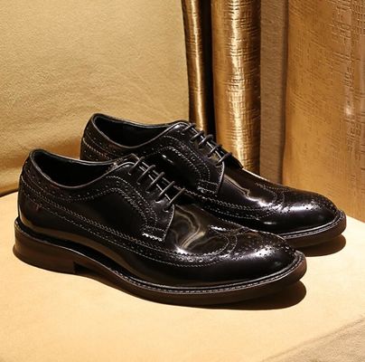 Brand Italiaanse Mensen Lederschoenen Platte Schoenen Zwarte Slip On Dress Schoenen