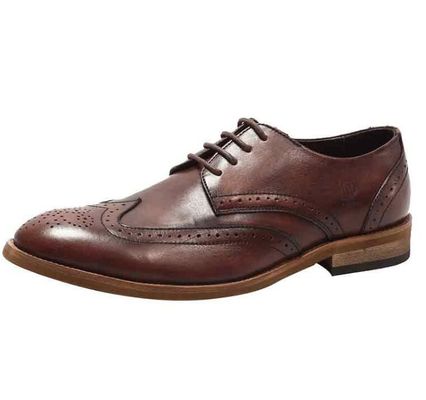 Echte lederen, zwarte Oxford schoenen, klassieke vintage schoenen.