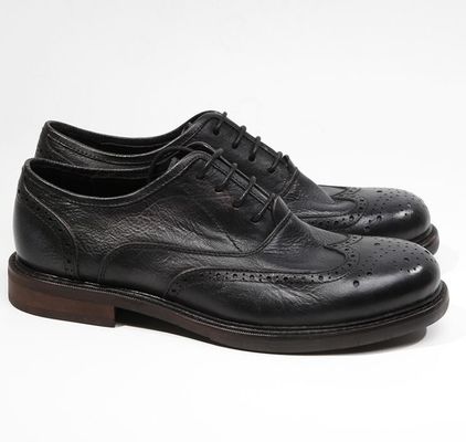 Branded Design Mensen Lederen Schoenen Spitste Toe Oxford Bruin Spit Up Schoenen
