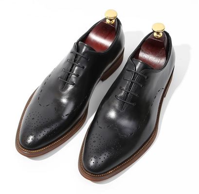 Handgemaakte patent bruiloft Mensen leer jurk schoenen Oxford stijl met zwarte gestreepte