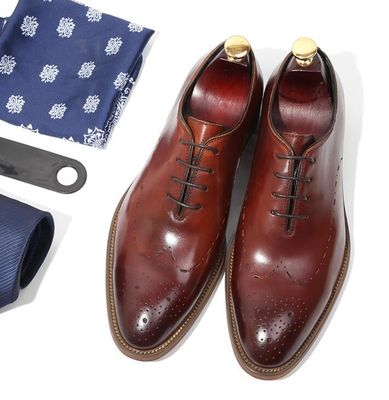 Handgemaakte patent bruiloft Mensen leer jurk schoenen Oxford stijl met zwarte gestreepte