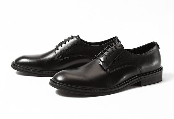 Mode Embossing Mensen Lederen Kleding Schoenen Bruin Ronde Toe Standard Dans Schoenen