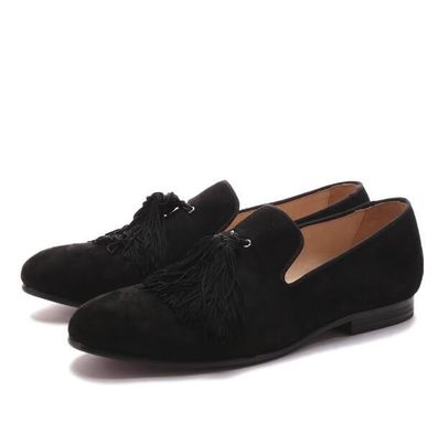 High End Mensen Fluwelen Loafers Met Tassels maat aangepast