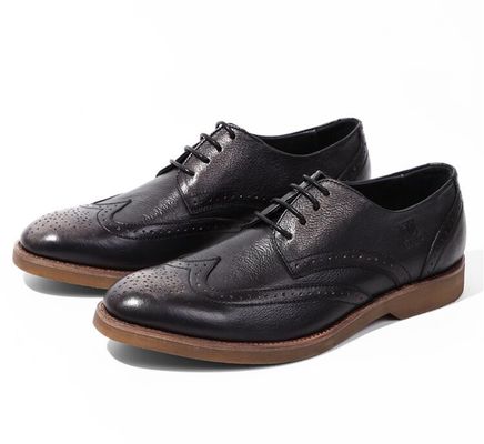 Comfortabele Derby Mensen Lederen Casual Schoenen, Ademhalende Zachte Zool Schoenen Voor Volwassenen