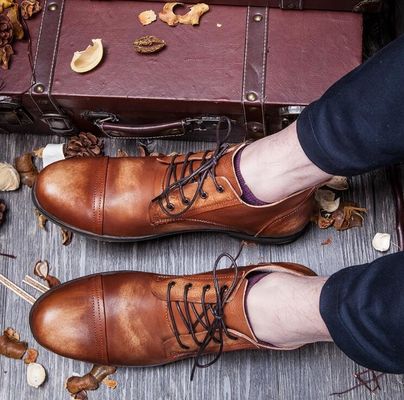 OEM Mens Casual Lace Up Schoenen Comfortabel Ademhalend Flat Driving Shoes