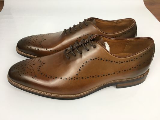 Gepolijste lederen kanten, mannenjurk, formele schoenen, Oxford lederen schoenen.