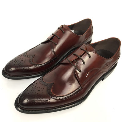 Mensen nieuwe stijl Bruin Hoogklasse Mensen Lederen jurk Schoenen Pigkin Rubber