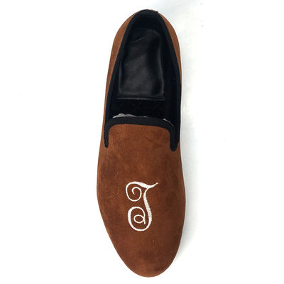 Mensen bruide fluwelen loafers, koninklijke luxe fluwelen slippers