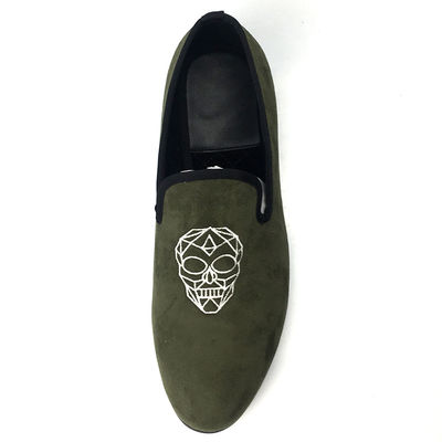 Leisure Lichte Groene Mens Velvet Loafers / Mens Prince Albert slippers