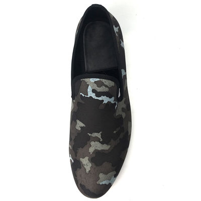 Broderd Mensen Zwarte Suede Loafers Schoenen Luxe Schapenleer Dress Schoenen