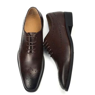 Handgekleurde kalfsleer mannen formele jurk schoenen elegante stijl