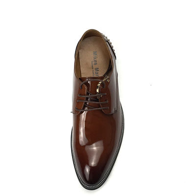 Kalfshuid Mensen Lederen Klassieke schoenen Schort up Duurzame jurk schoenen met klinknagel