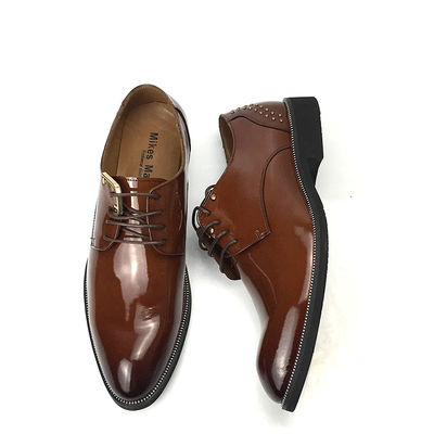 Kalfshuid Mensen Lederen Klassieke schoenen Schort up Duurzame jurk schoenen met klinknagel