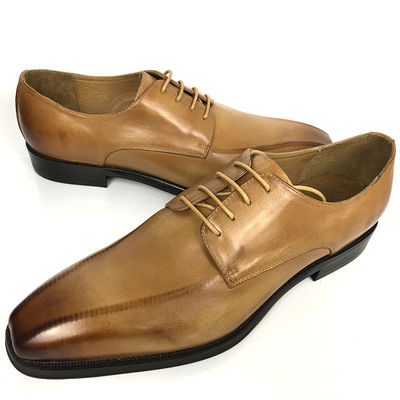 Hoogteverhogende Lifting Dress Schoenen Mannen Lederen Oxford met vierkante tenen