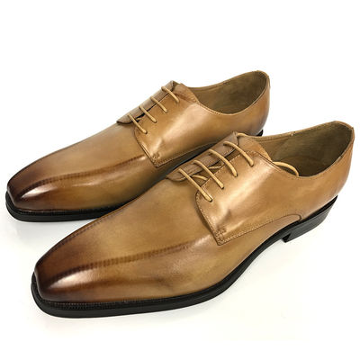 Hoogteverhogende Lifting Dress Schoenen Mannen Lederen Oxford met vierkante tenen
