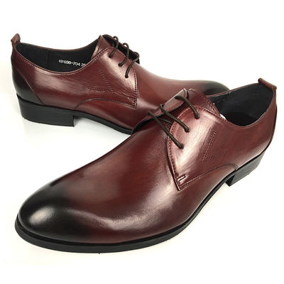 Wijn Rood Rismart Volwassen Mensen Oxfords Schoenen Stijlvolle jurk Lederschoenen