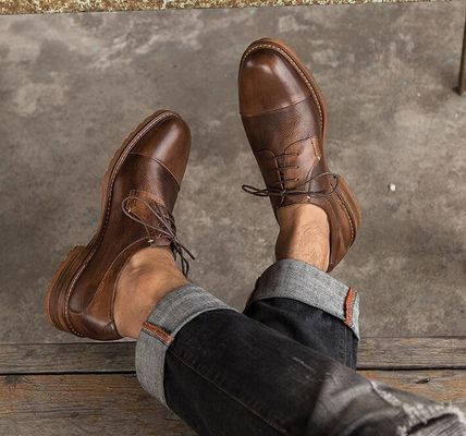 Mensen business casual jurk mannen lederen schoenen Plus - maat 45 46 47 maat