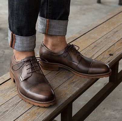 Mensen business casual jurk mannen lederen schoenen Plus - maat 45 46 47 maat