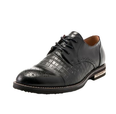 Patina Krokodillenhuid Schoenen voor mannen, Brogue Wingtips Exotic Leather Mensen Schoenen