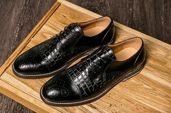 Patina Krokodillenhuid Schoenen voor mannen, Brogue Wingtips Exotic Leather Mensen Schoenen