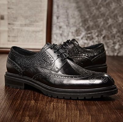 Brogues Casual Mensen Lederen jurk Schoenen Ademhalend kantoor Politie Loafer