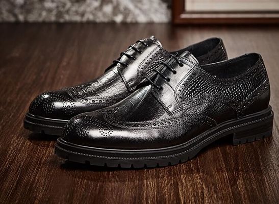 Brogues Casual Mensen Lederen jurk Schoenen Ademhalend kantoor Politie Loafer