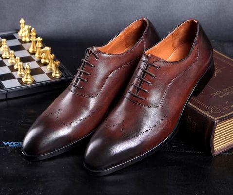 Mode mannen formele jurk schoenen, Brogue verborgen hoge hakken lederen schoenen voor mannen