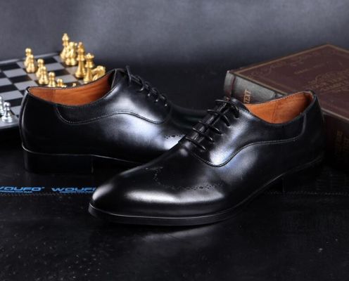 Mode mannen formele jurk schoenen, Brogue verborgen hoge hakken lederen schoenen voor mannen