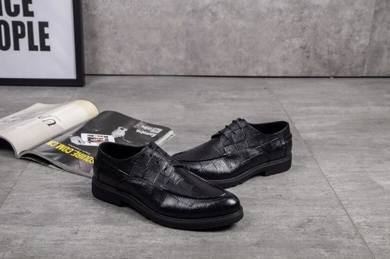 Zwarte slip op ronde teen mannen formele jurk schoenen lente / herfst Comfortabel